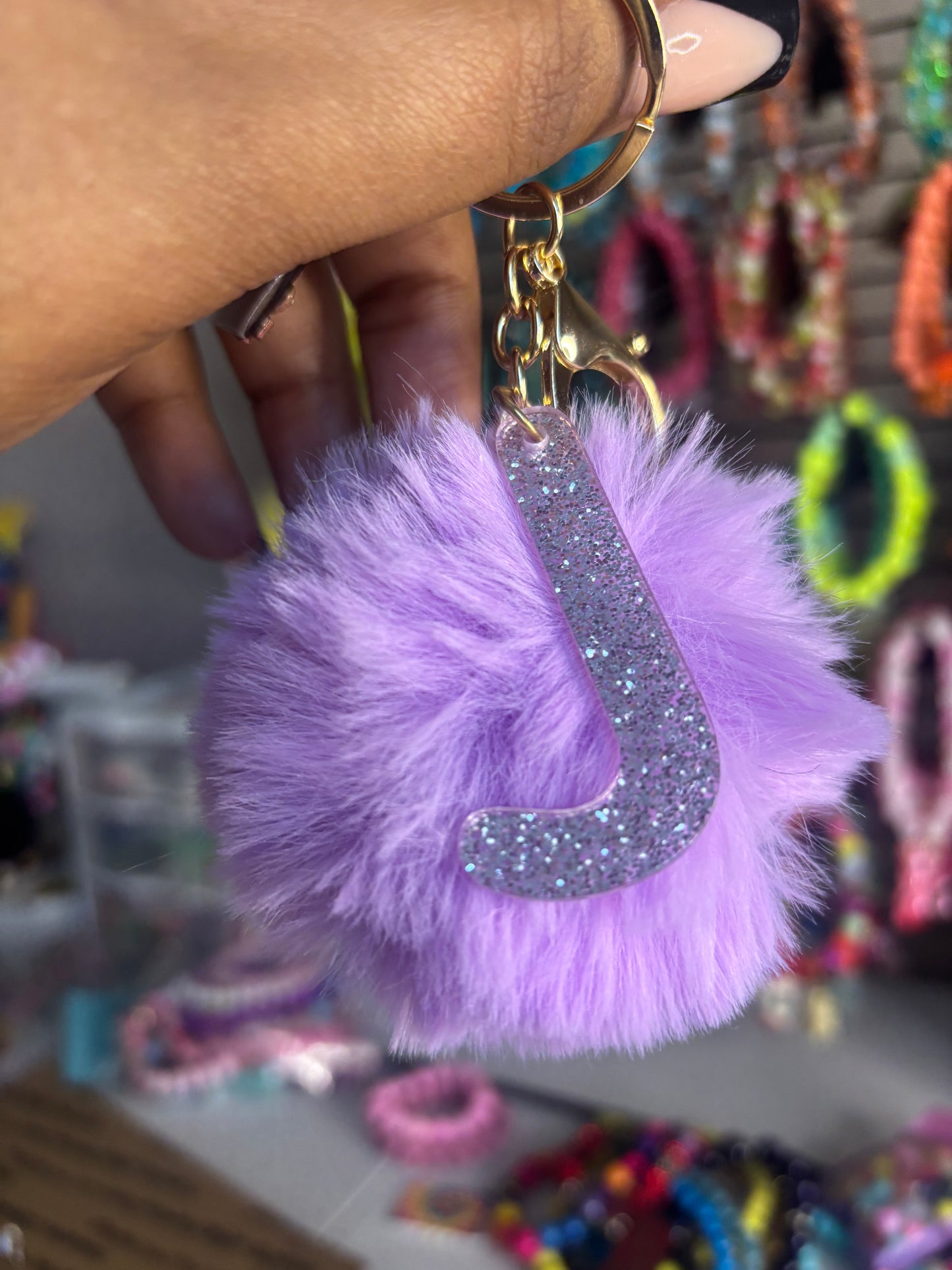 J keychain puff