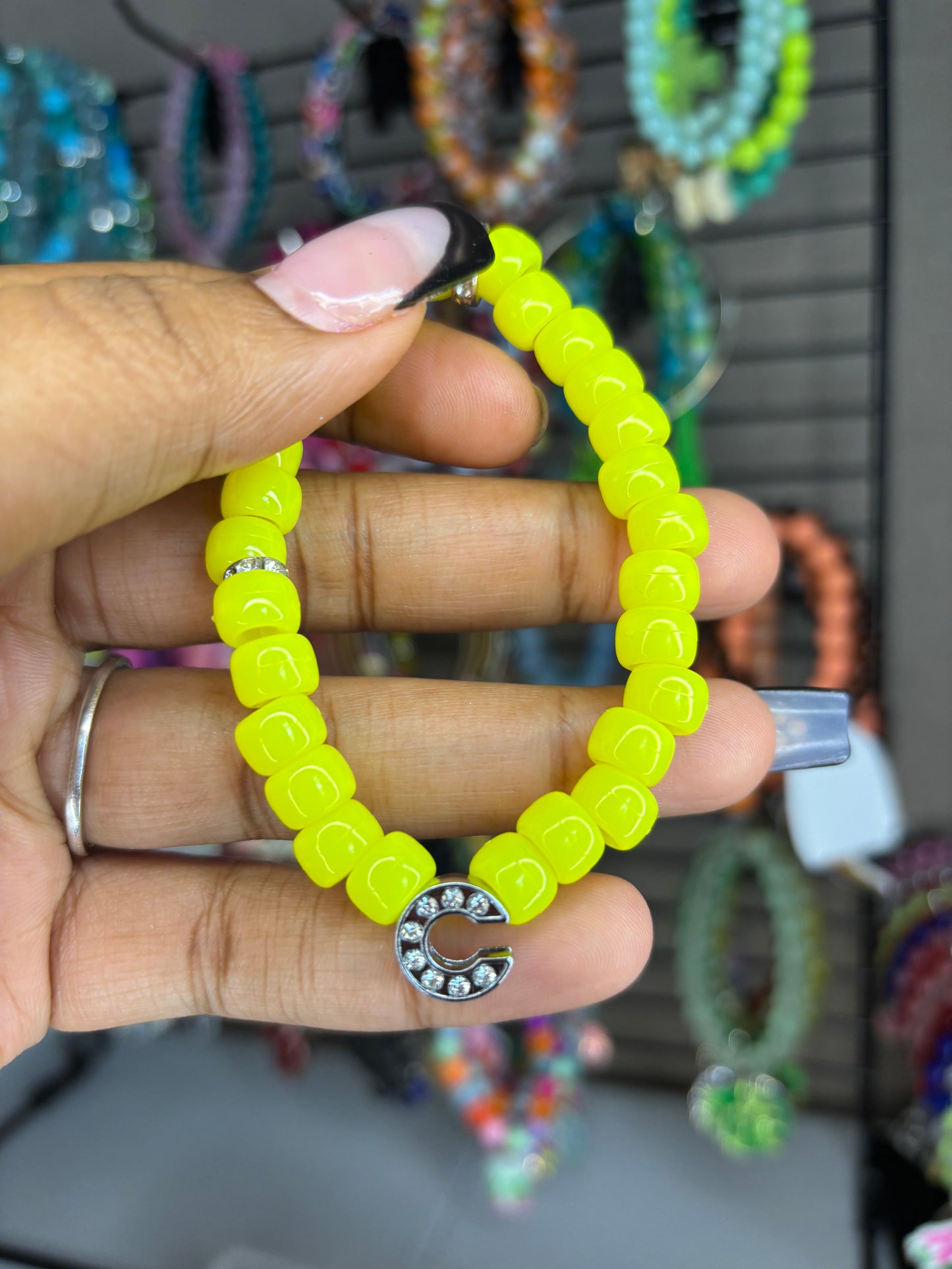 Letter C beaded bracelet
