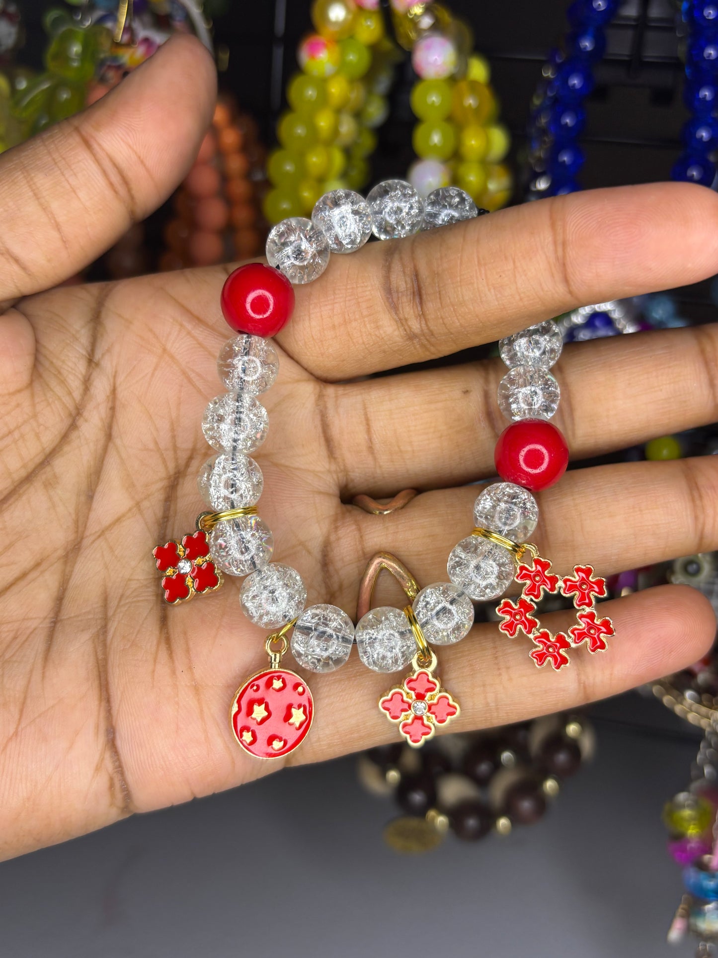 Red charm bracelet