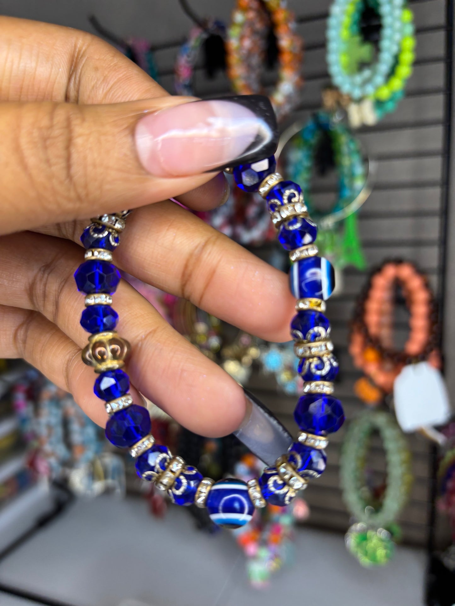 Blue evil eye bracelet