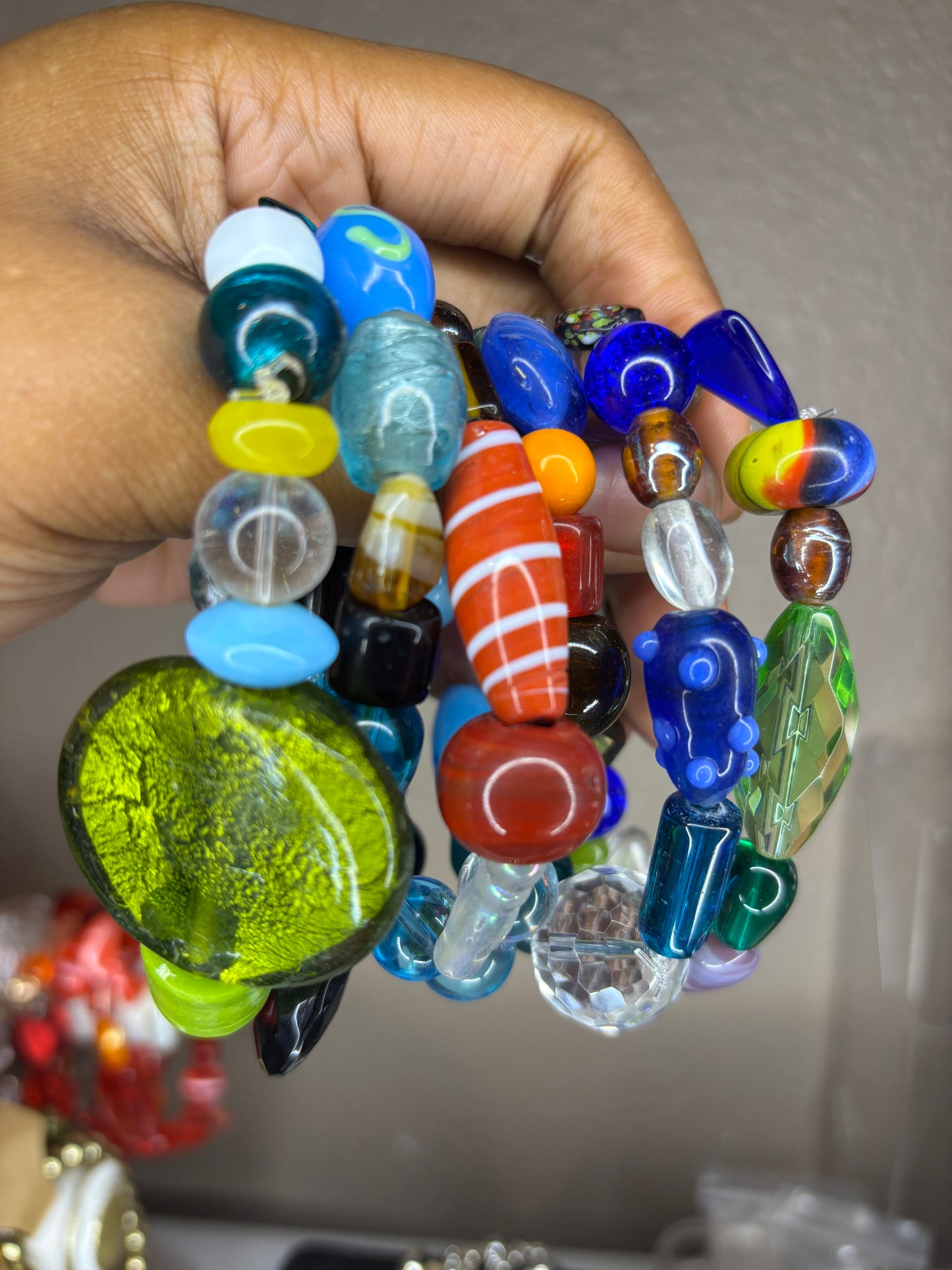 Colorful crystal beaded bracelets π