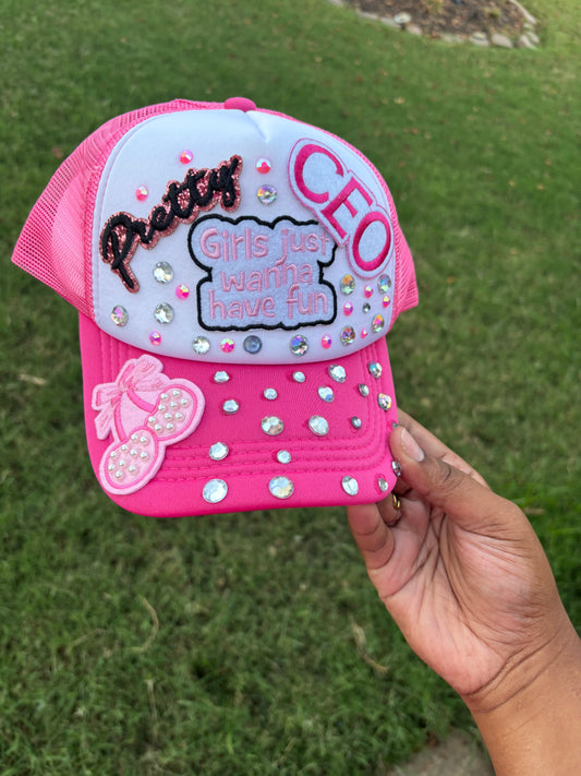 Pink junk hat