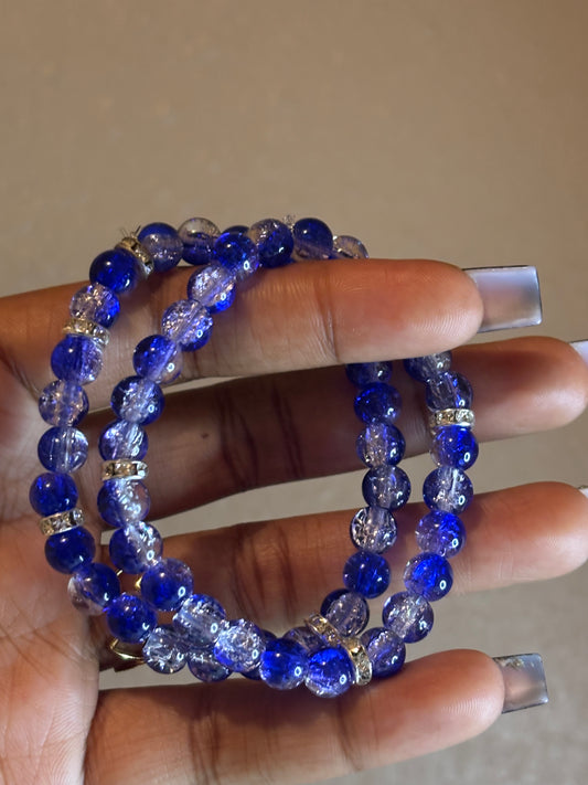 Blueberry beaded bracelet