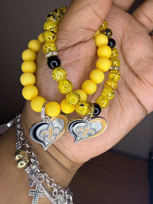 Saints charm bracelet