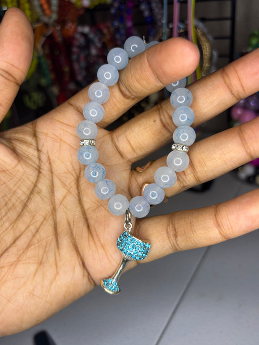 Blue charm bracelet