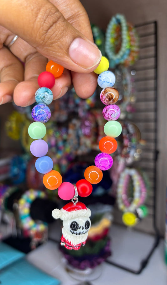 Skeleton Santa charm bracelet