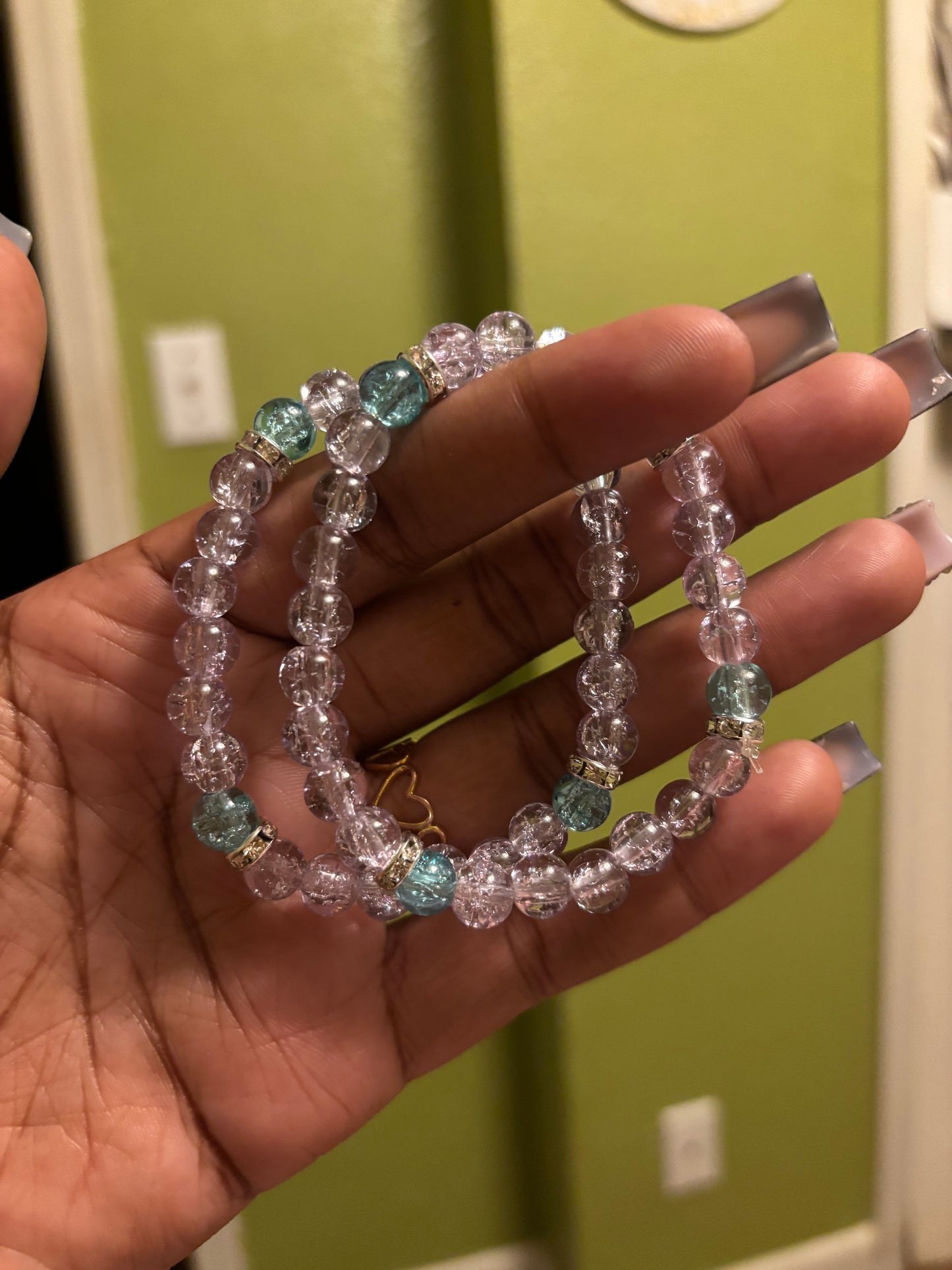 Periwinkle beaded bracelet