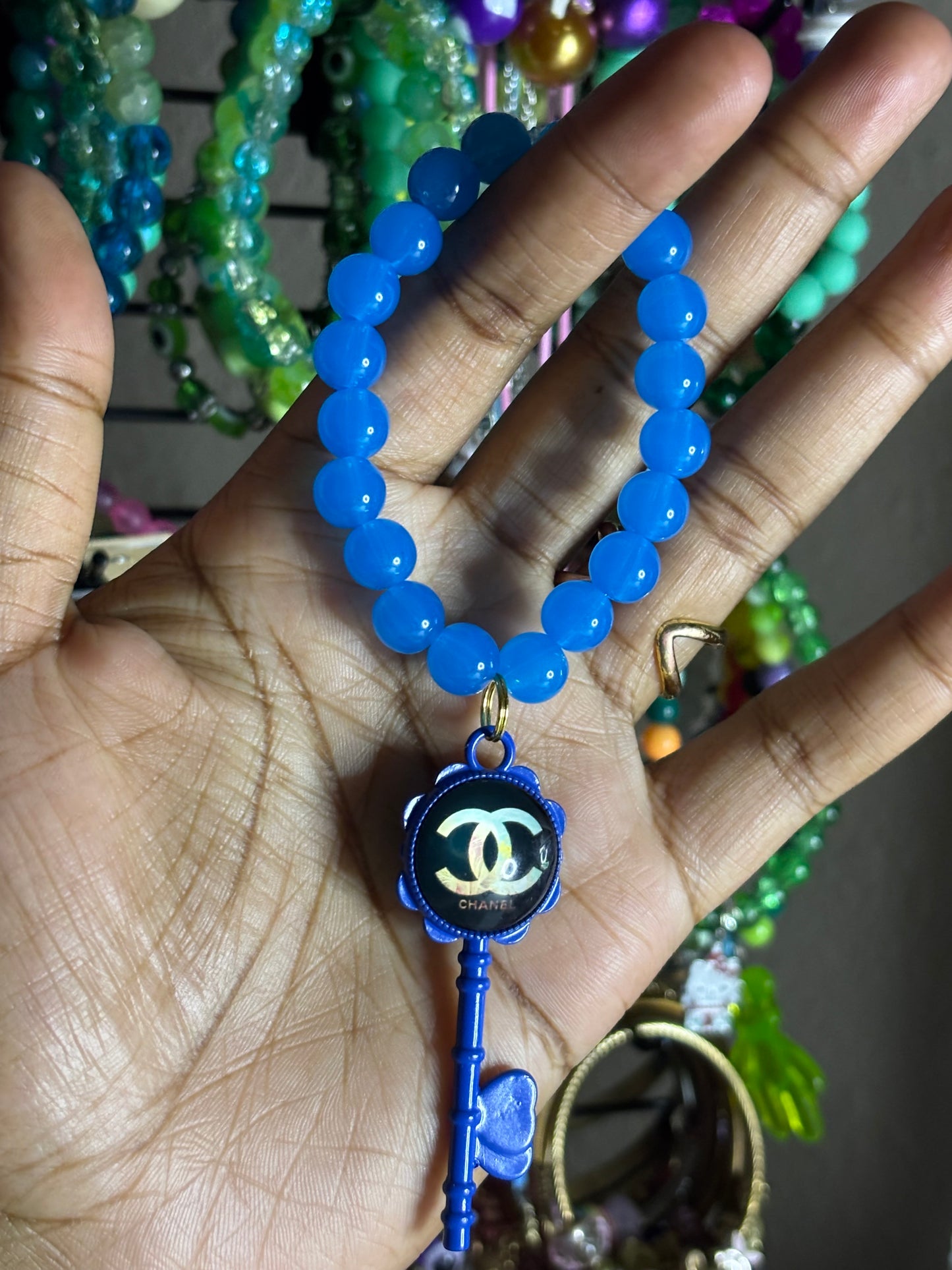 Blue Chanel charm bracelet