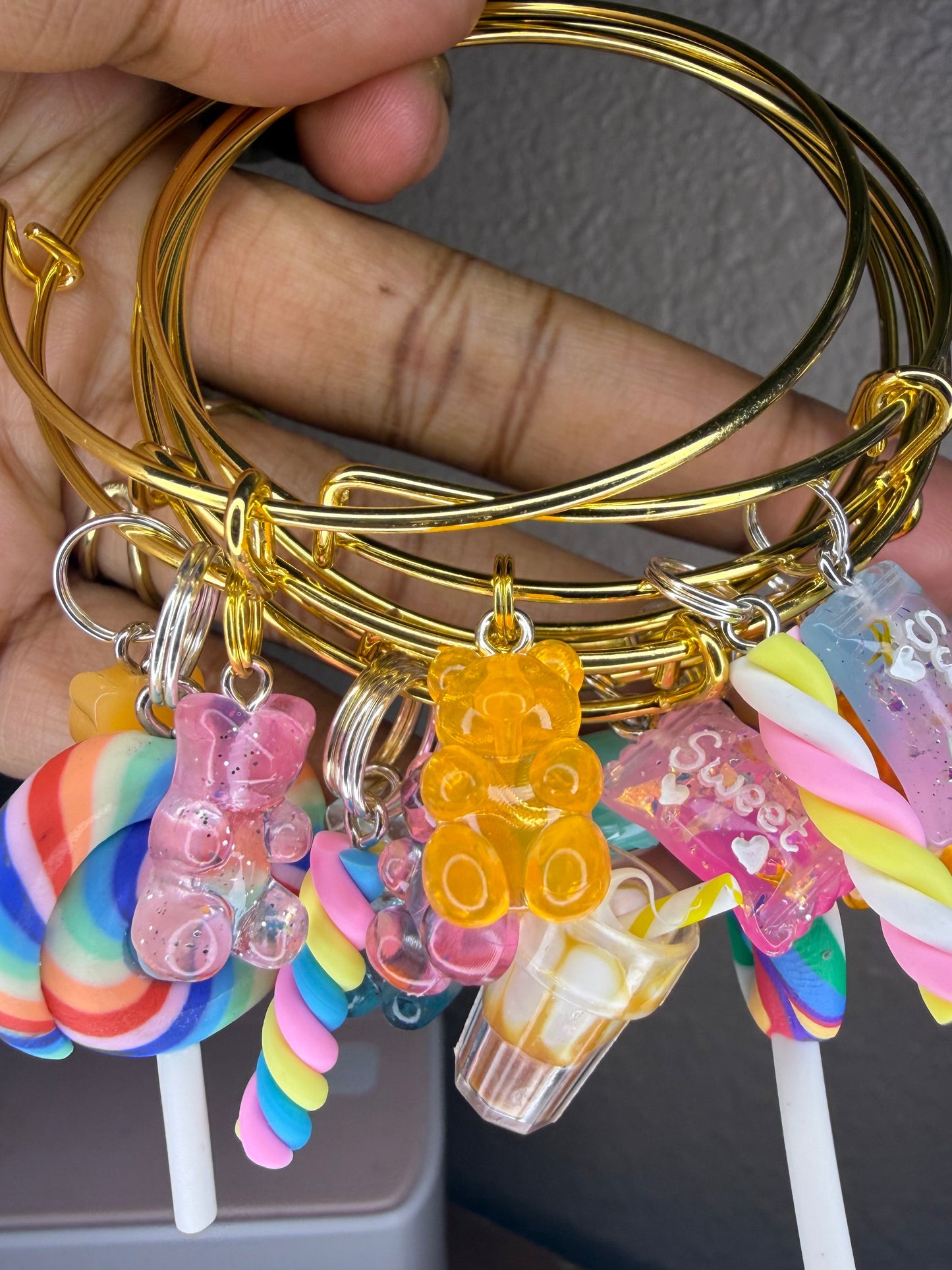 Gold candy land bangles