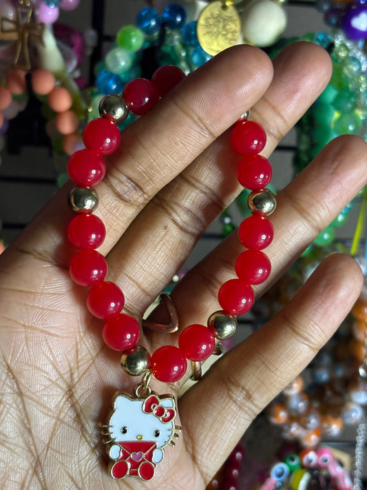 Hello kitty beaded bracelet