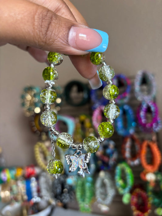 Green charm bracelet