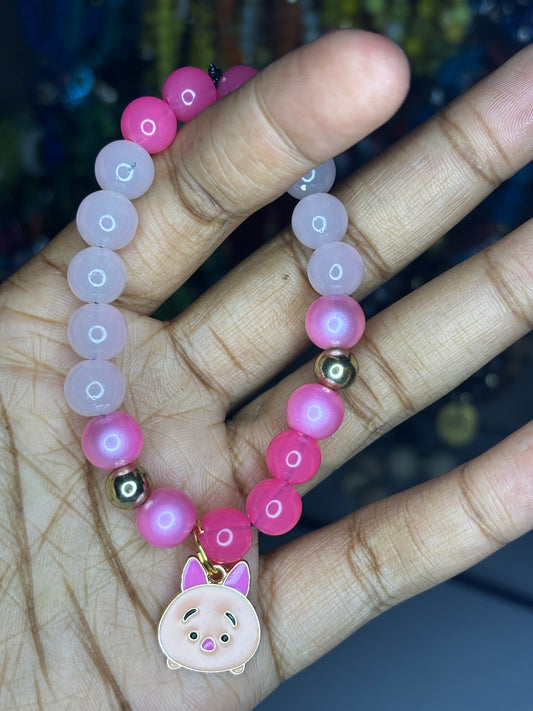 Piggy charm bracelet
