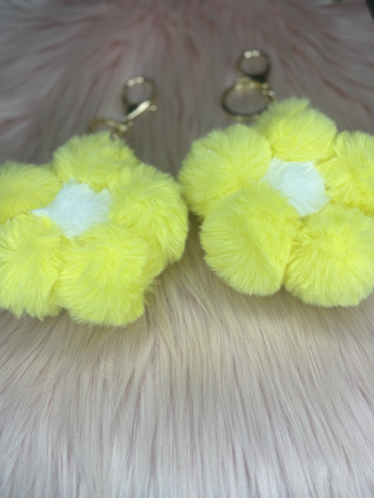 Yellow keychain puff