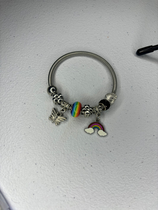 Rainbow charm bracelet