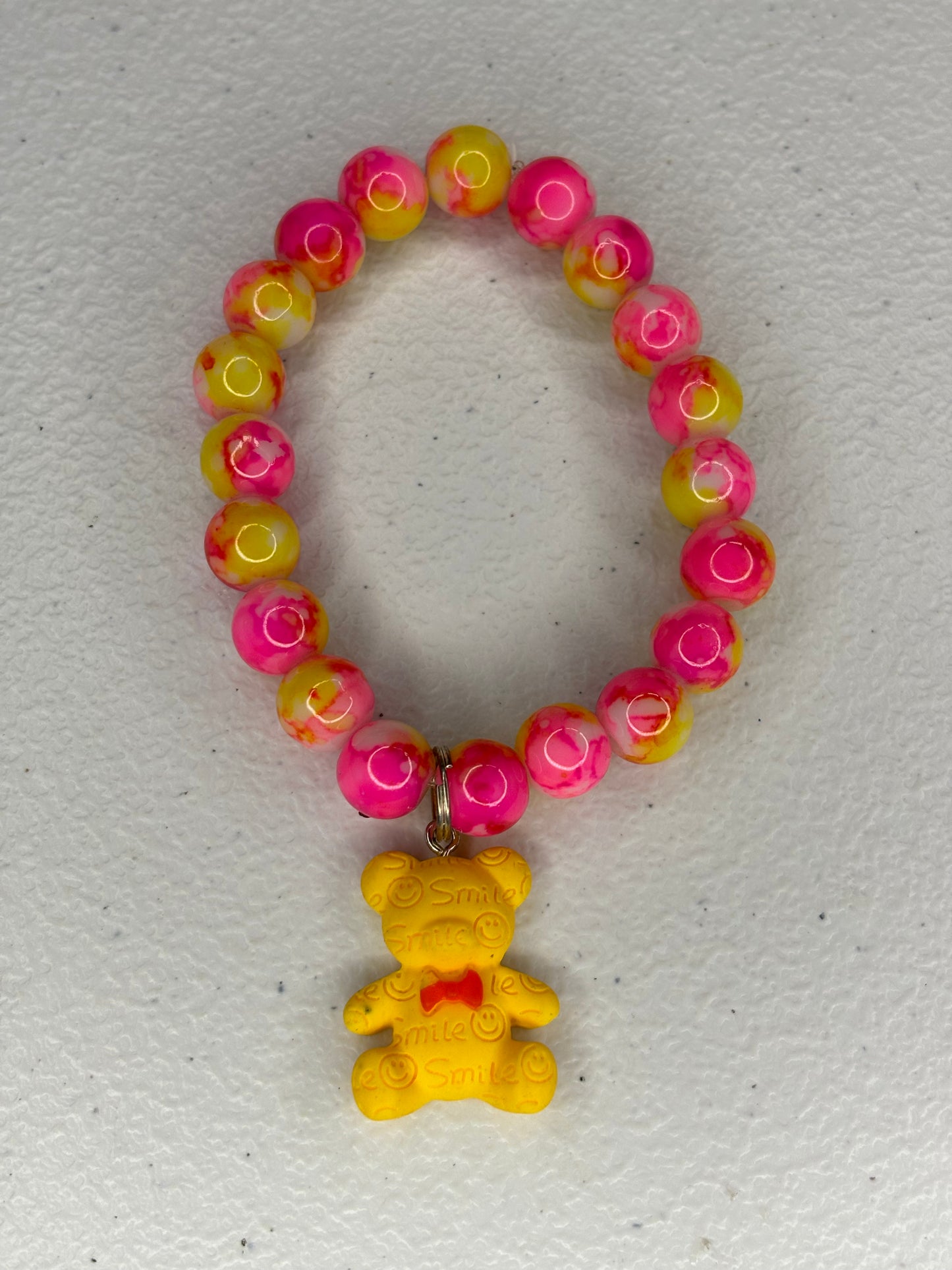 Yellow bear charm bracelet