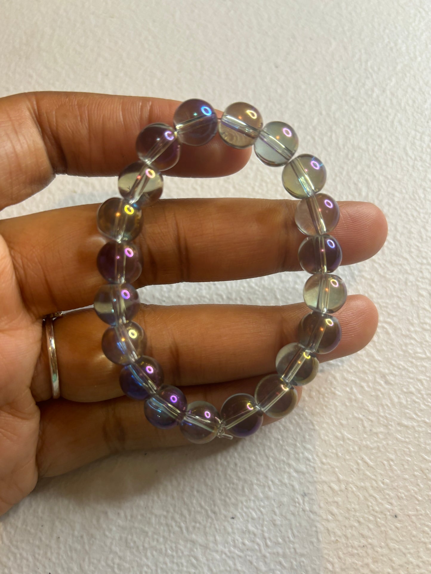 Clear beaded bracelet