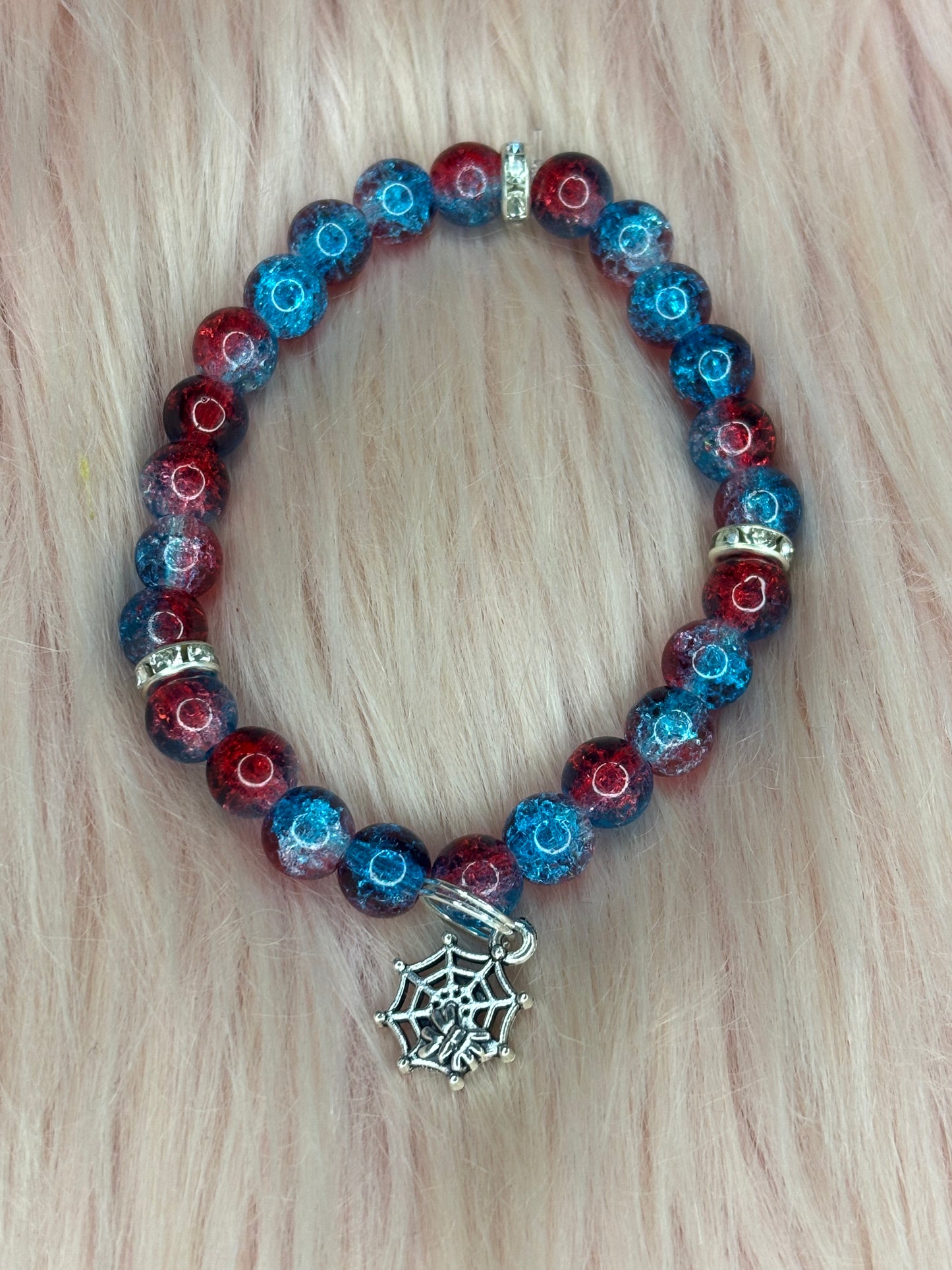 Spider man beaded bracelet