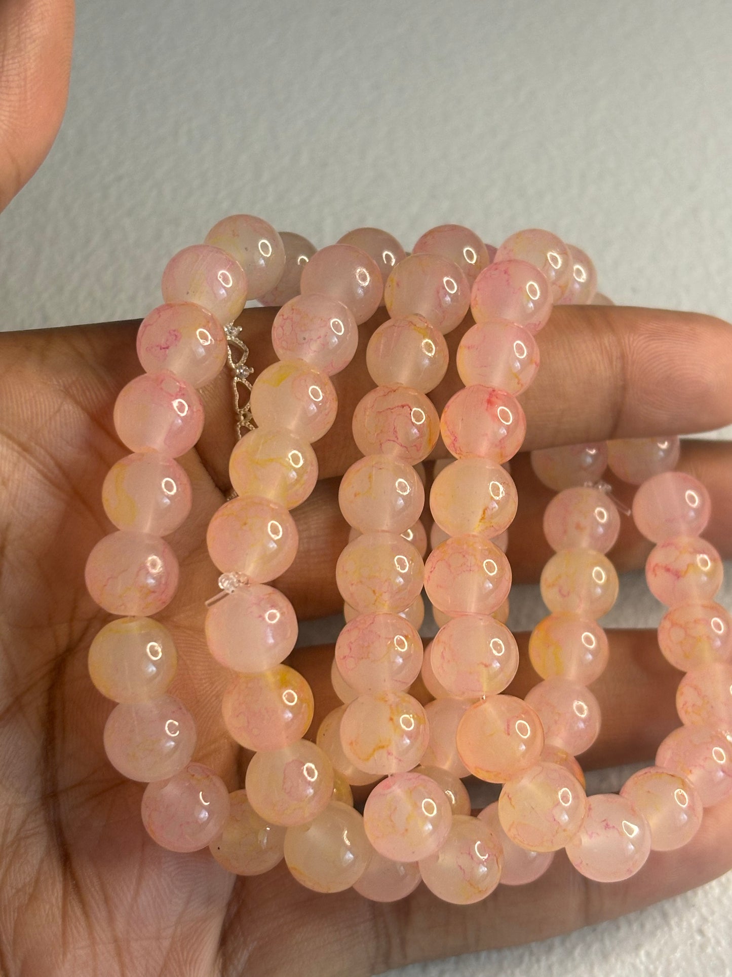 Peachy beaded bracelet