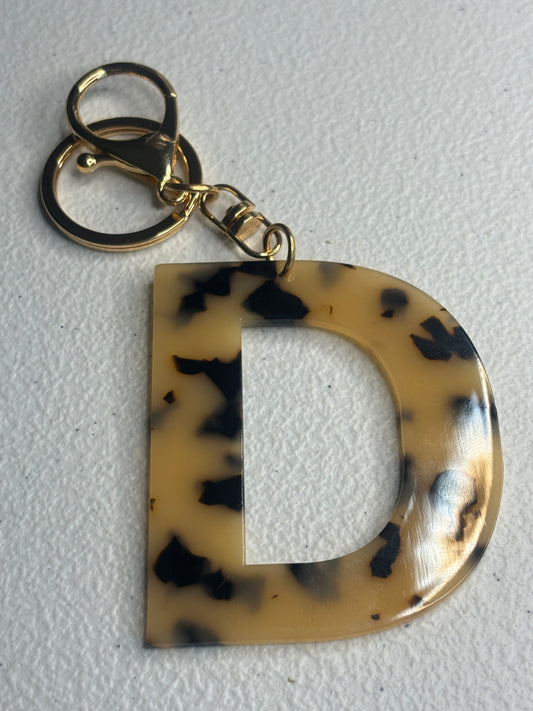 D initial keychain