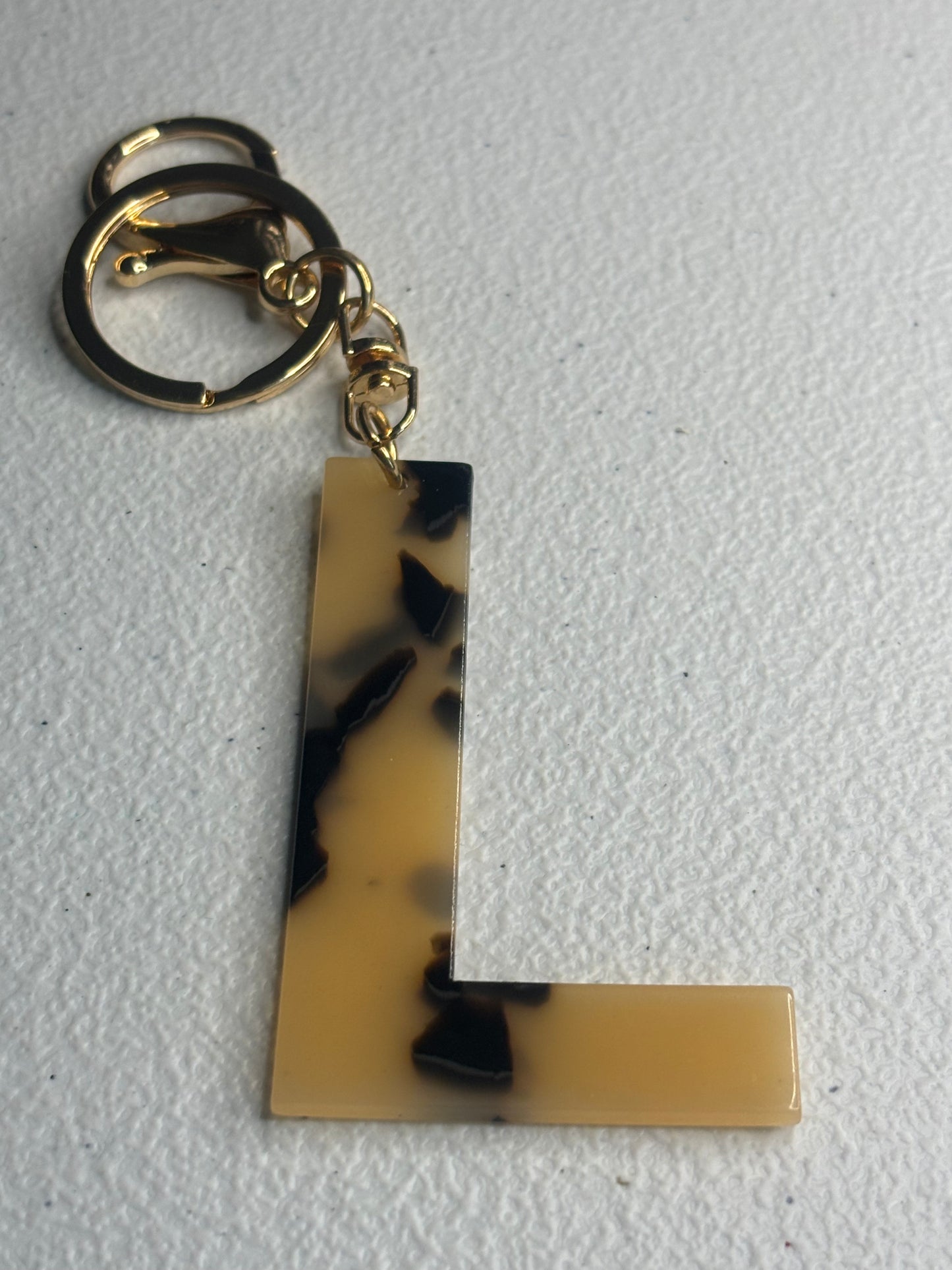 L initial keychain