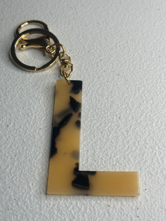 L initial keychain