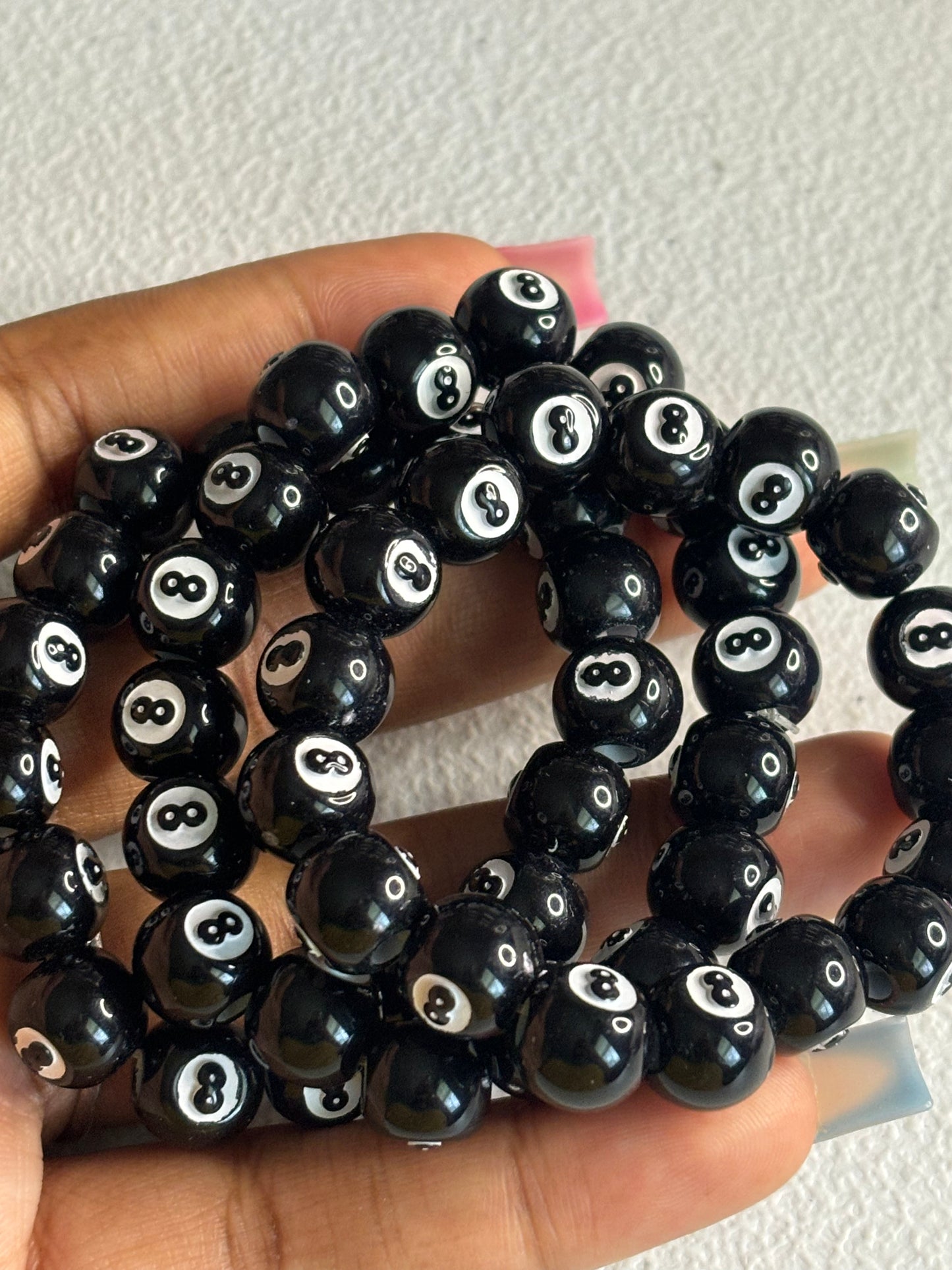 8 ball 🎱 beaded bracelets