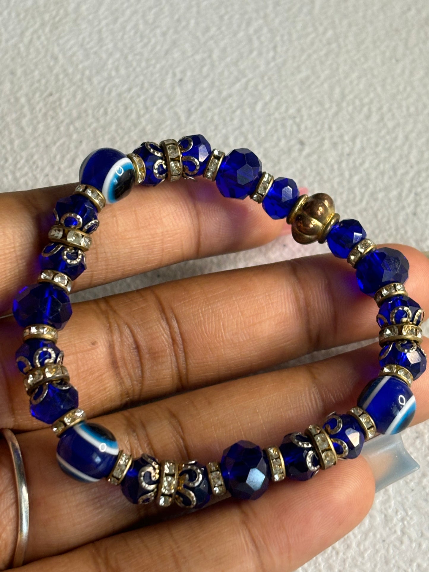 Royal blue evil eye bracelet