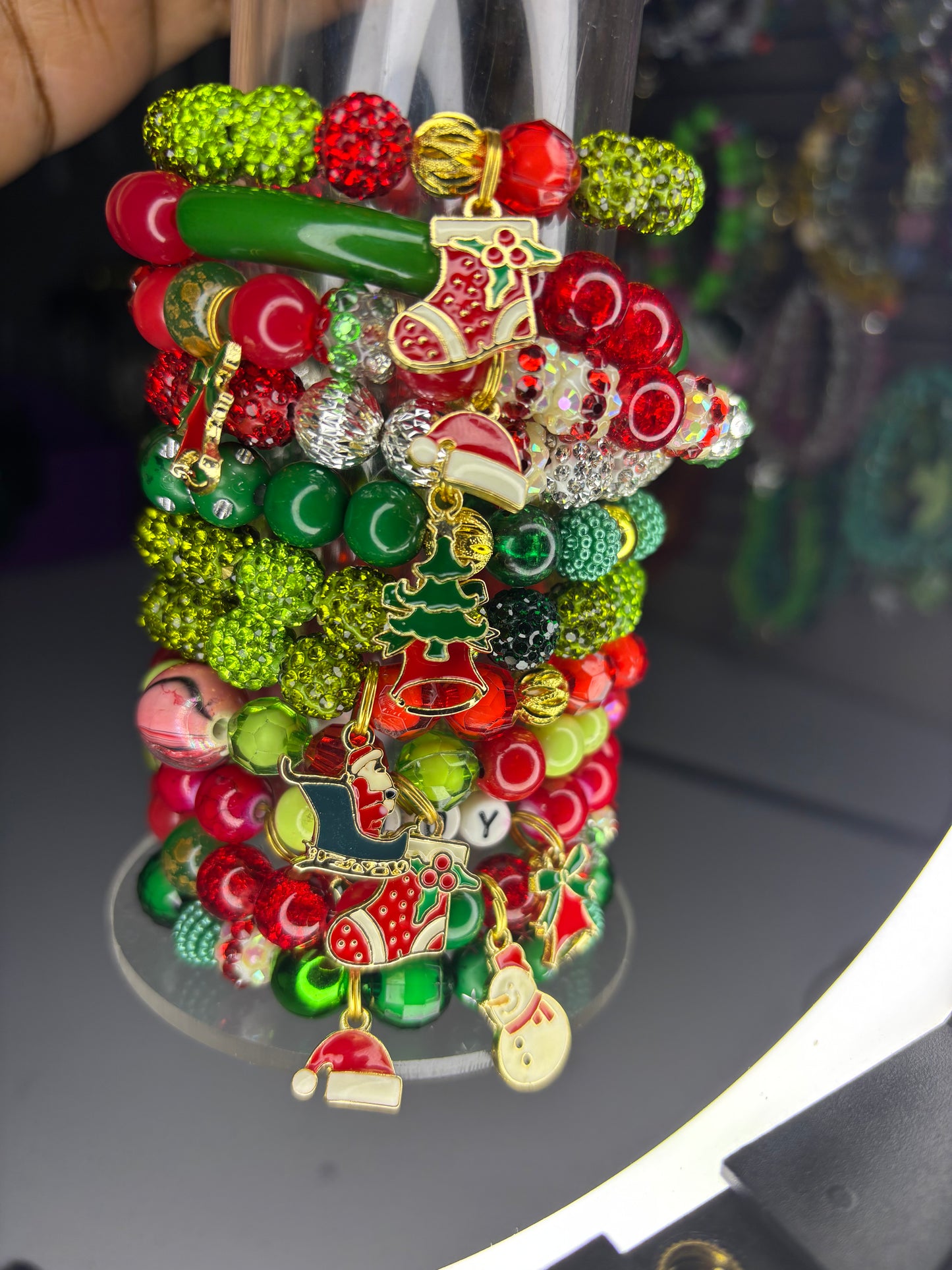 Christmas beaded bracelets