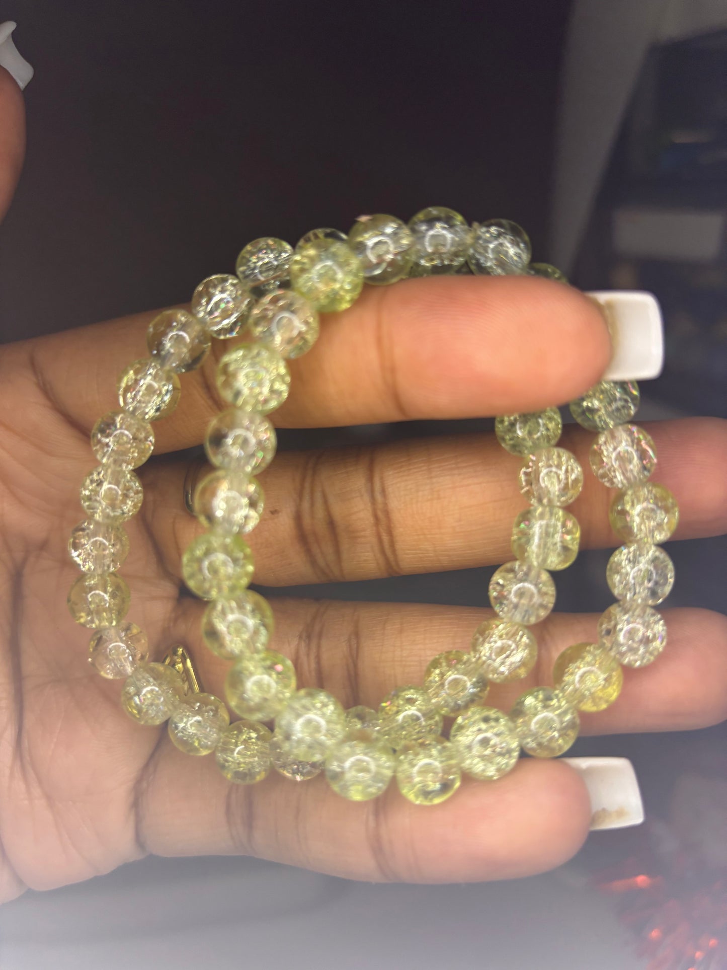 Lime beaded bracelet