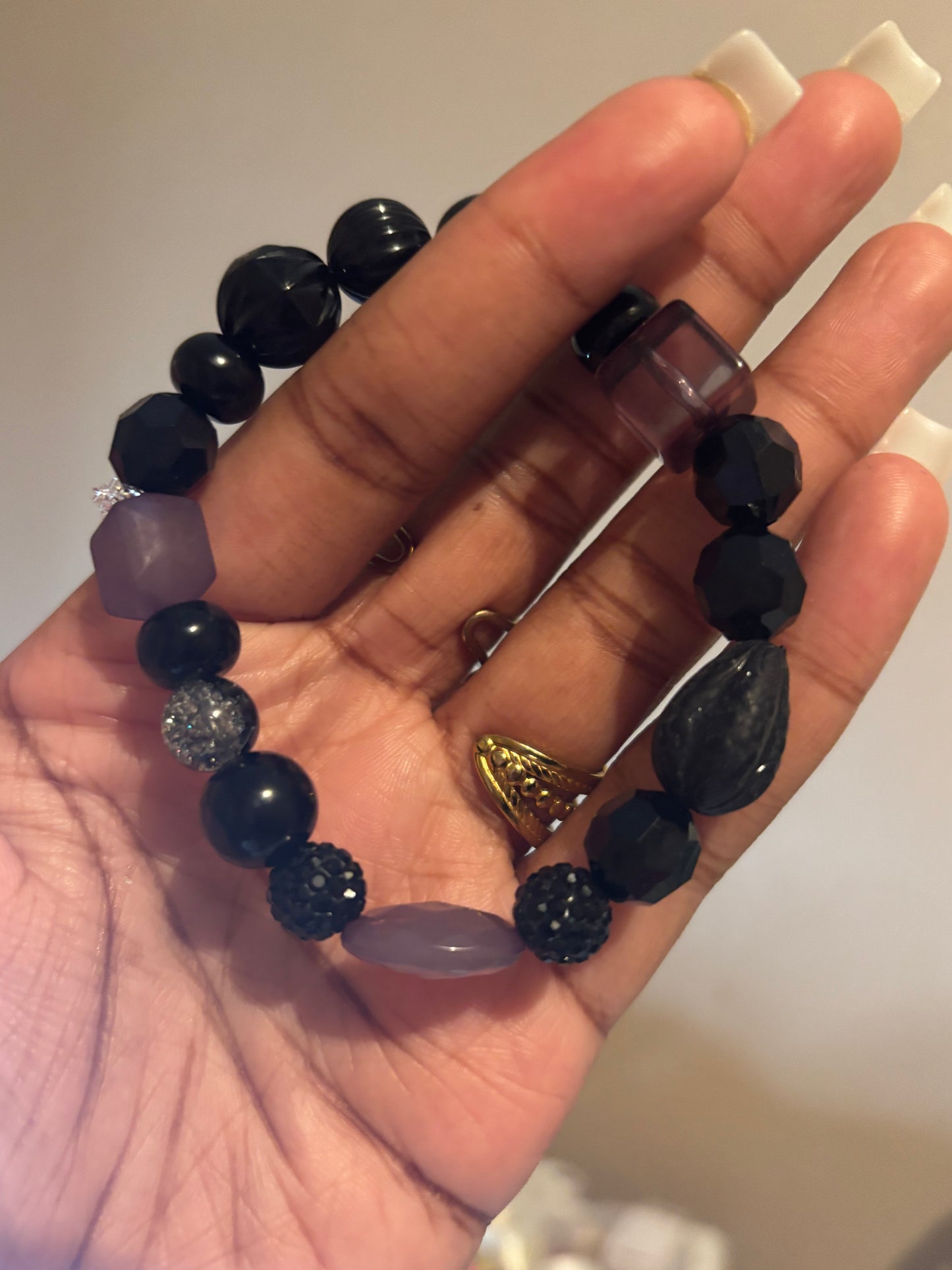 Midnight beaded bracelet