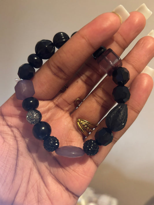 Midnight beaded bracelet